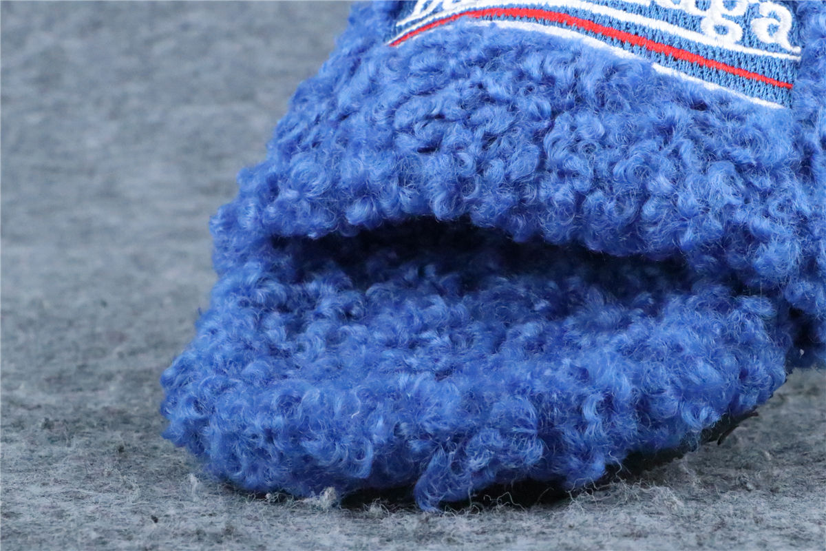 Balenciaga Furry Slide Sandal 'Blue'