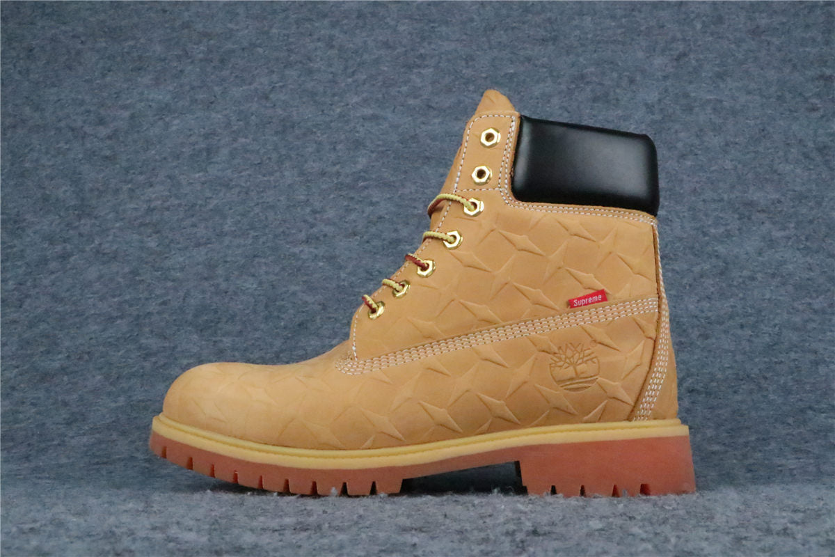 Supreme x Timberland 6 Inch Premium Waterproof Boot 'Embossed Diamond Plate - Wheat'