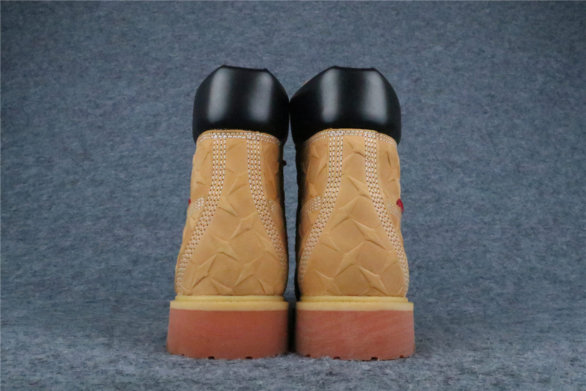 Supreme x Timberland 6 Inch Premium Waterproof Boot 'Embossed Diamond Plate - Wheat'