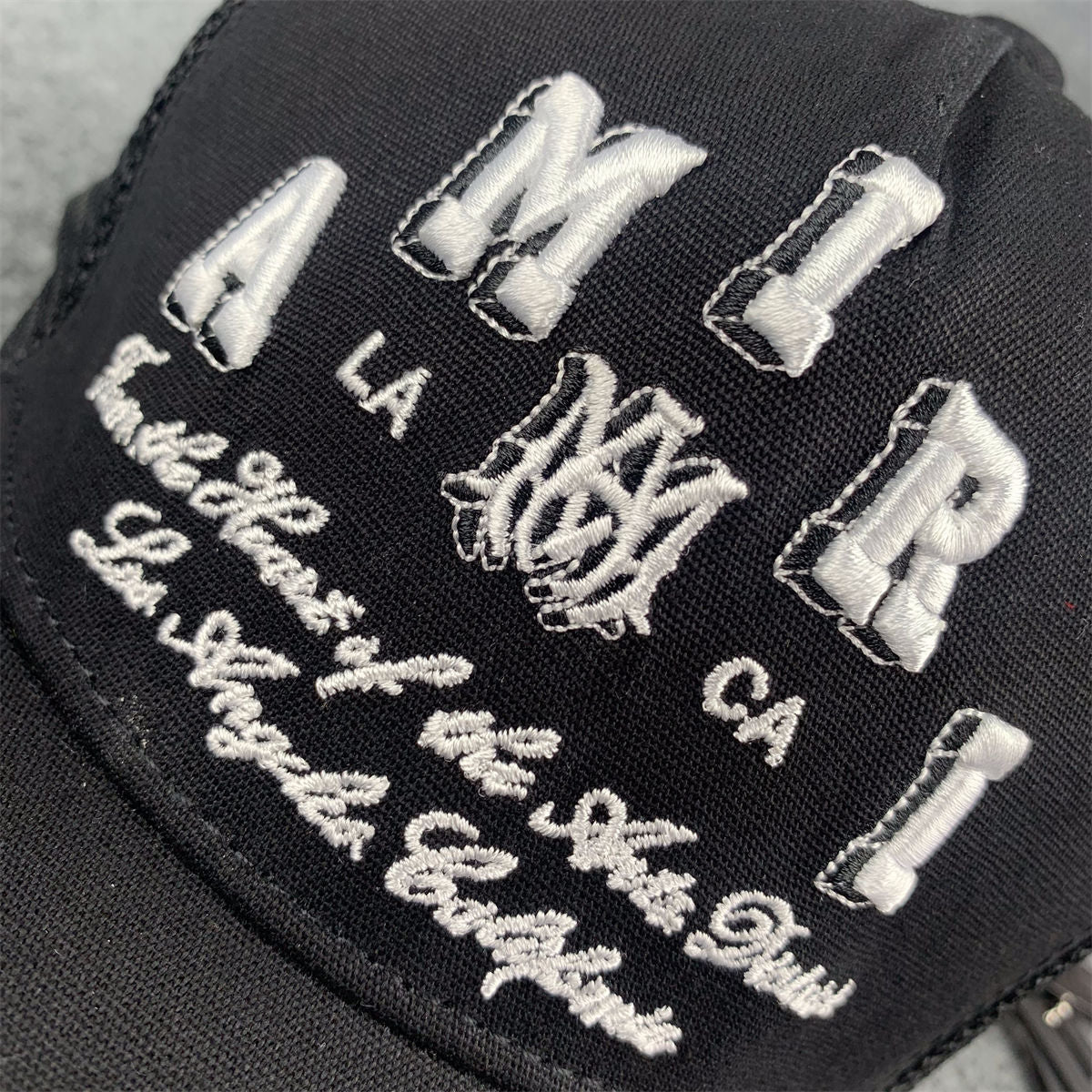 Amiri Varsity Trucker Hat 'Black'