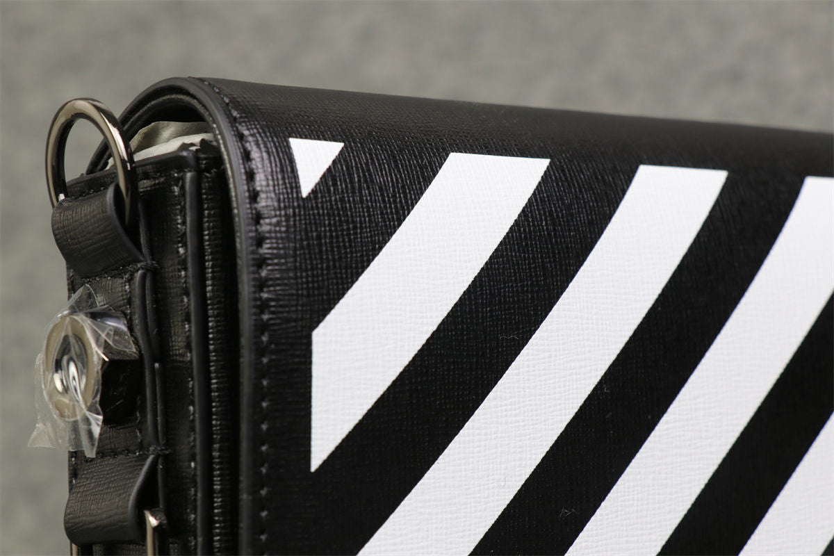 Off-White Diag Flap Crossbody Bag 'Black/White'.