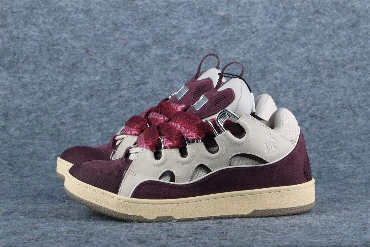 (Value Version) Lanvin Curb Sneakers 'Beige Burgundy'