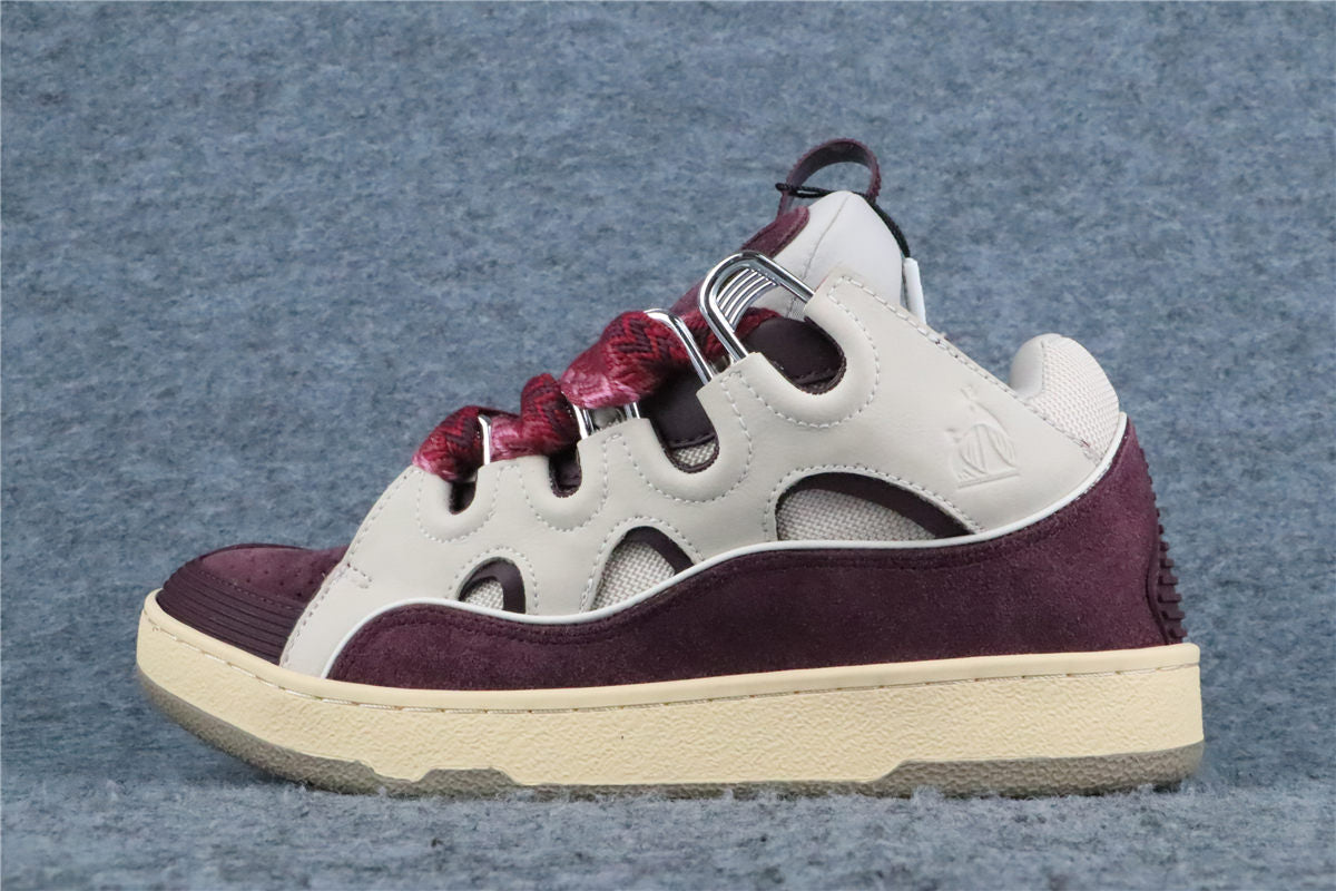 (Value Version) Lanvin Curb Sneakers 'Beige Burgundy'