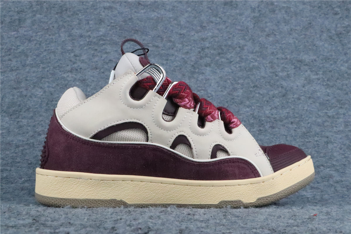 (Value Version) Lanvin Curb Sneakers 'Beige Burgundy'