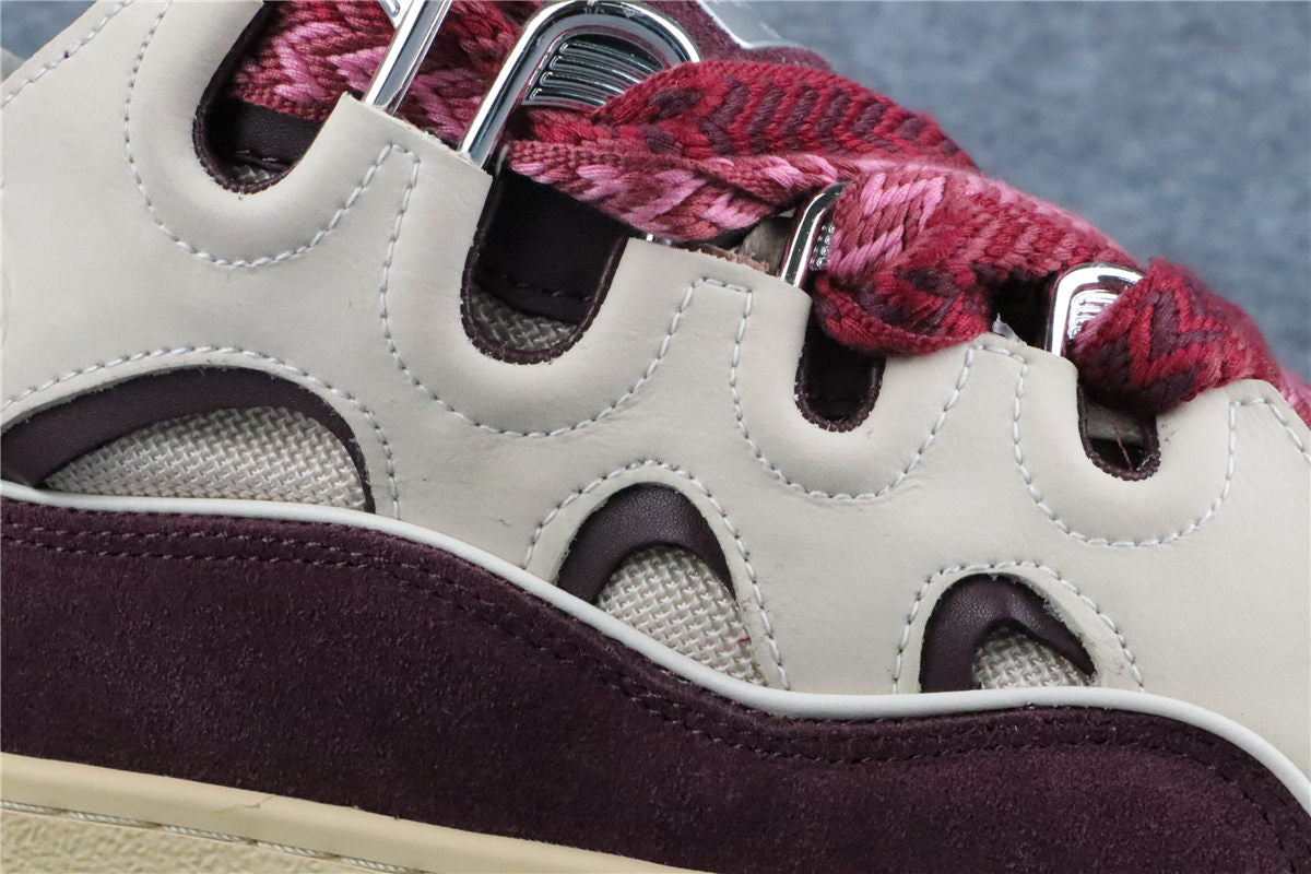 (Value Version) Lanvin Curb Sneakers 'Beige Burgundy'