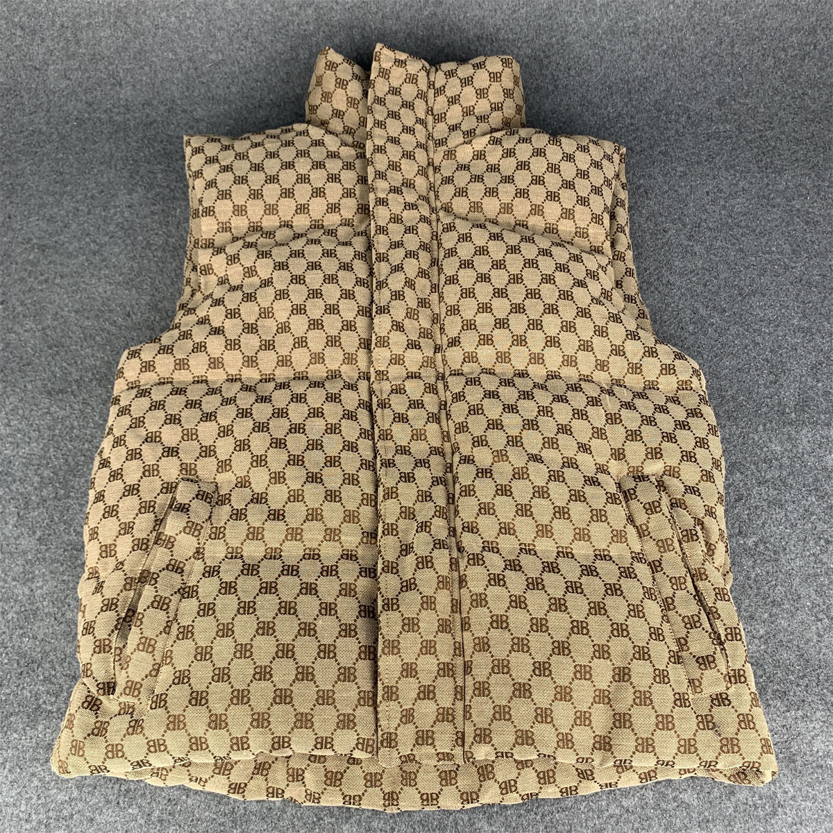 Gucci x Balenciaga The Hacker Project Hacker Cocoon Puffer Gilet Vest 'Beige/Ebony'