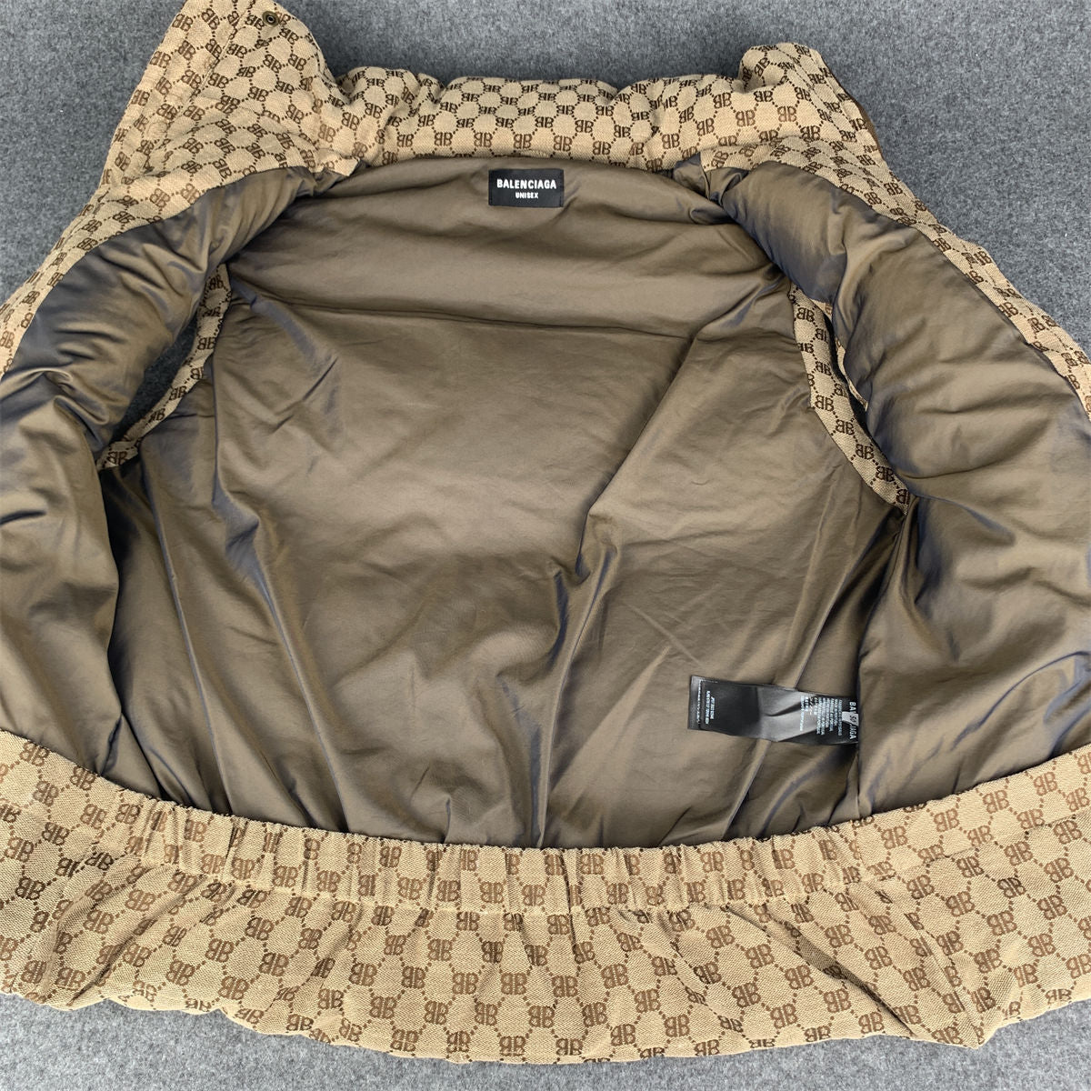 Gucci x Balenciaga The Hacker Project Hacker Cocoon Puffer Gilet Vest 'Beige/Ebony'