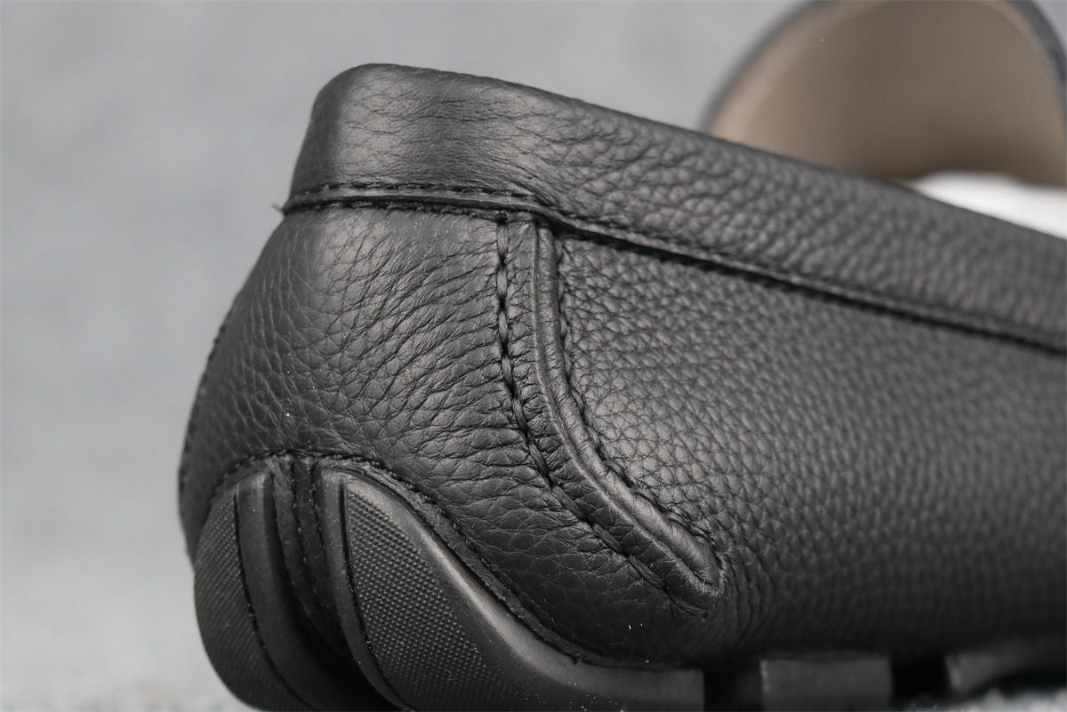 Salvatore Ferragamo Gancini Driver Loafers 'Black'
