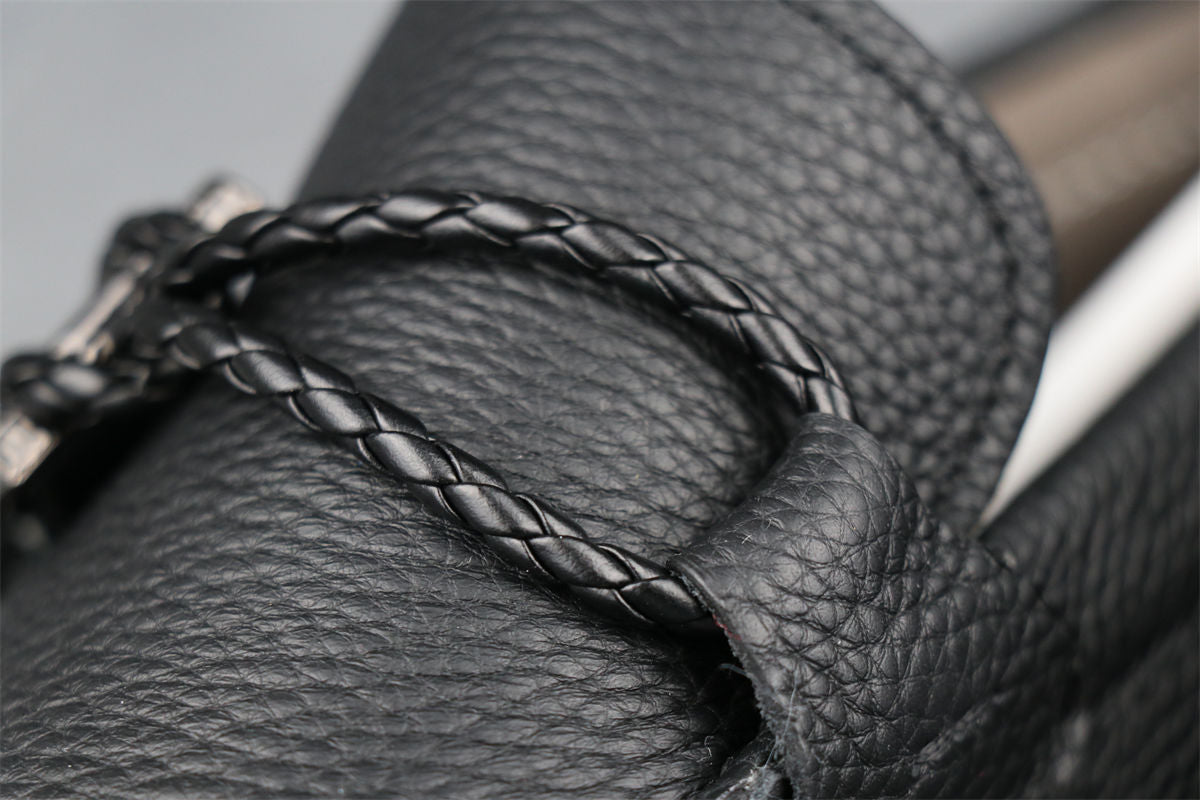 Salvatore Ferragamo Gancini Driver Loafers 'Black'