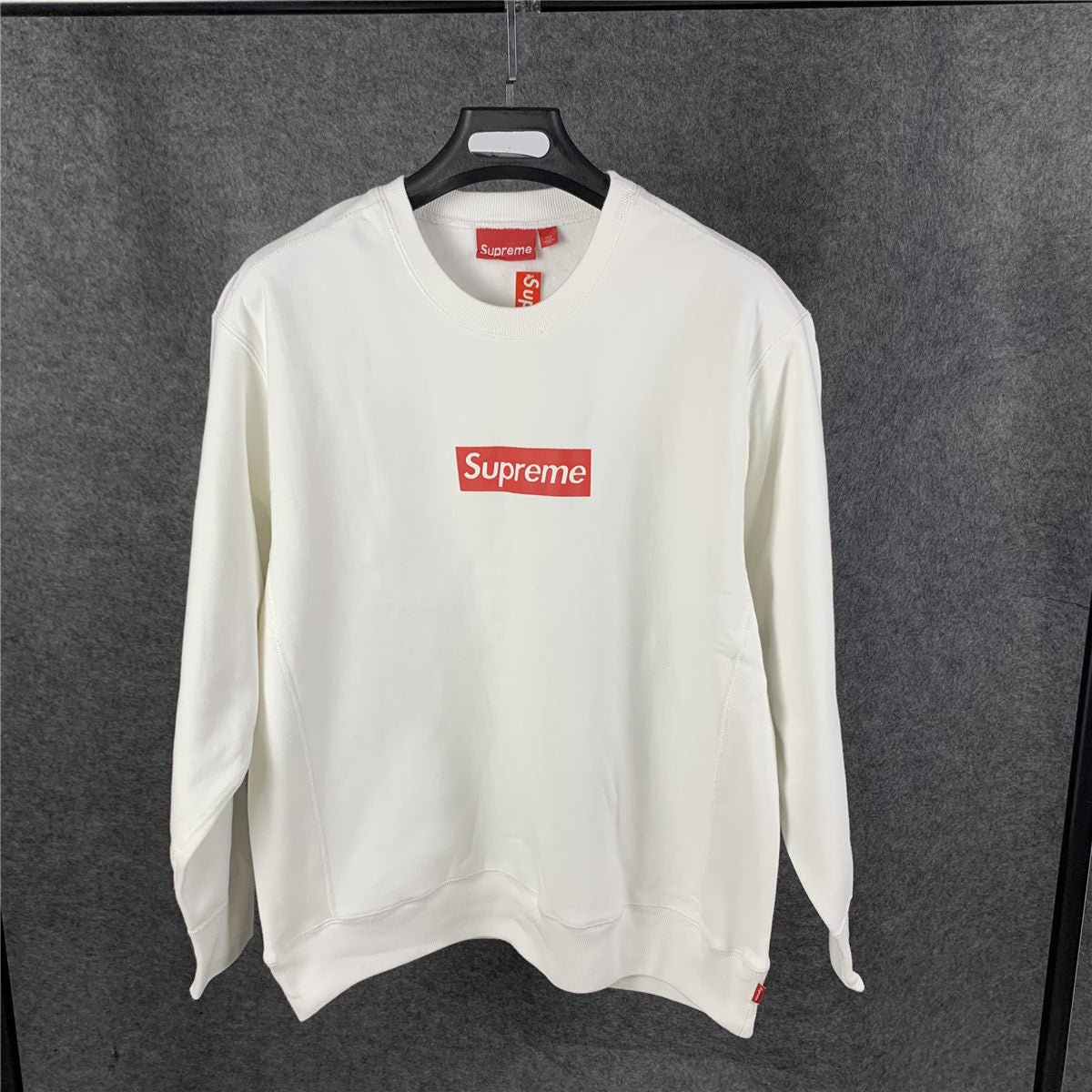 Supreme Washed Box Logo Crewneck 'White'
