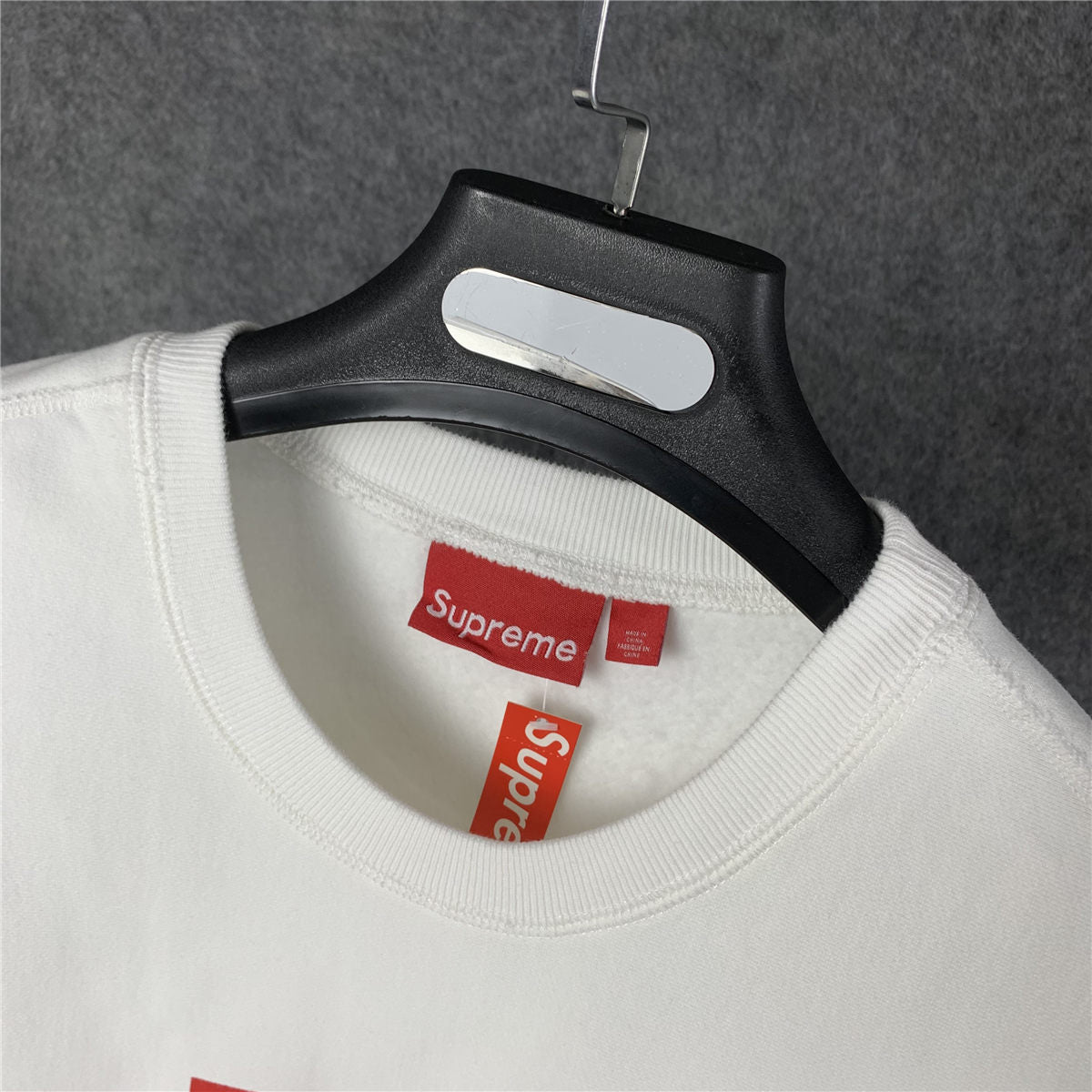 Supreme Washed Box Logo Crewneck 'White'