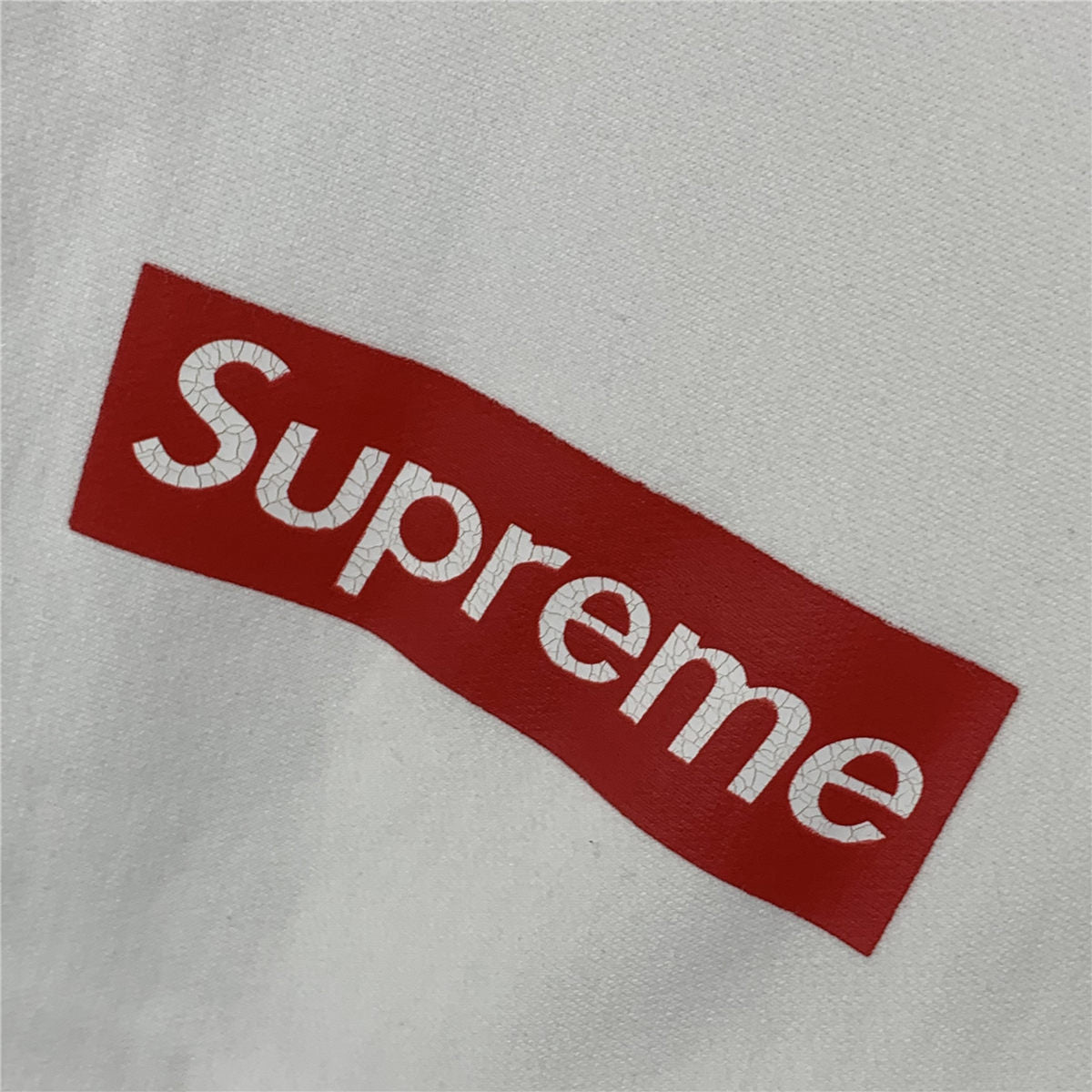 Supreme Washed Box Logo Crewneck 'White'