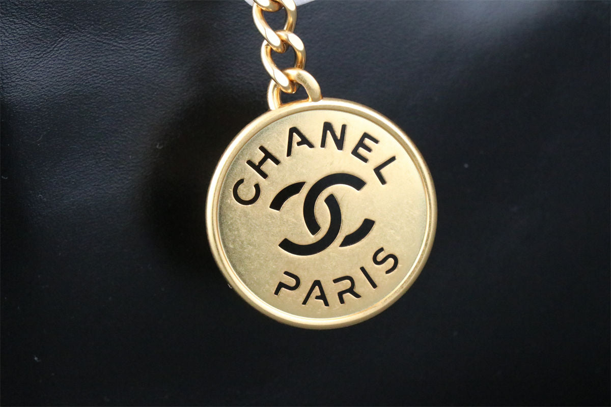Chanel Striped 22 Hobo Bag 'Black White'