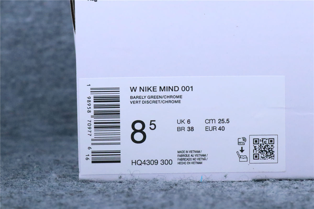 Nike Wmns Mind 001 'Barely Green' (We recommend sizing up)