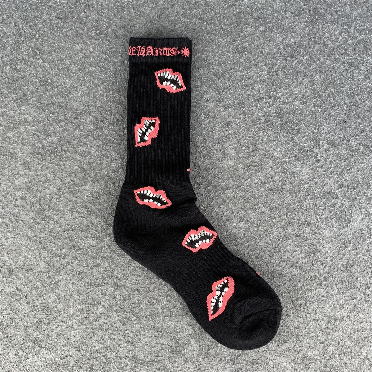 Chrome Hearts Chomper Matty Boy Socks 'Black Pink'