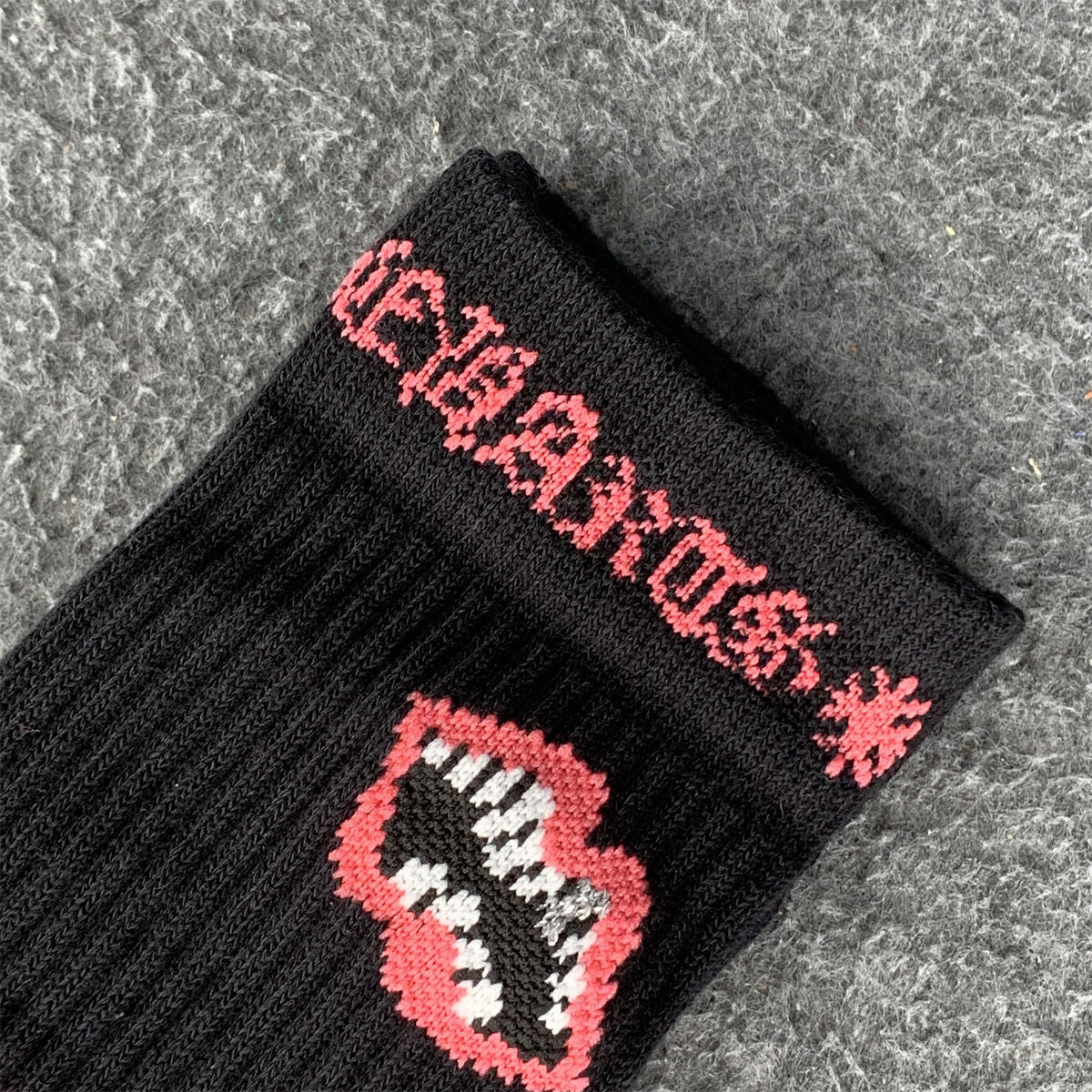 Chrome Hearts Chomper Matty Boy Socks 'Black Pink'