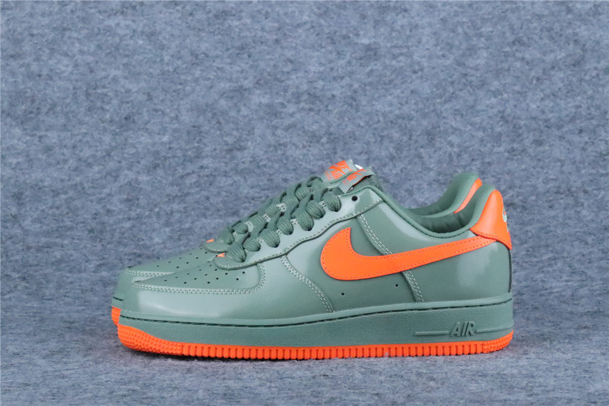 Nike Air Force 1 Low '07 Premium 'Oil Green Safety Orange'