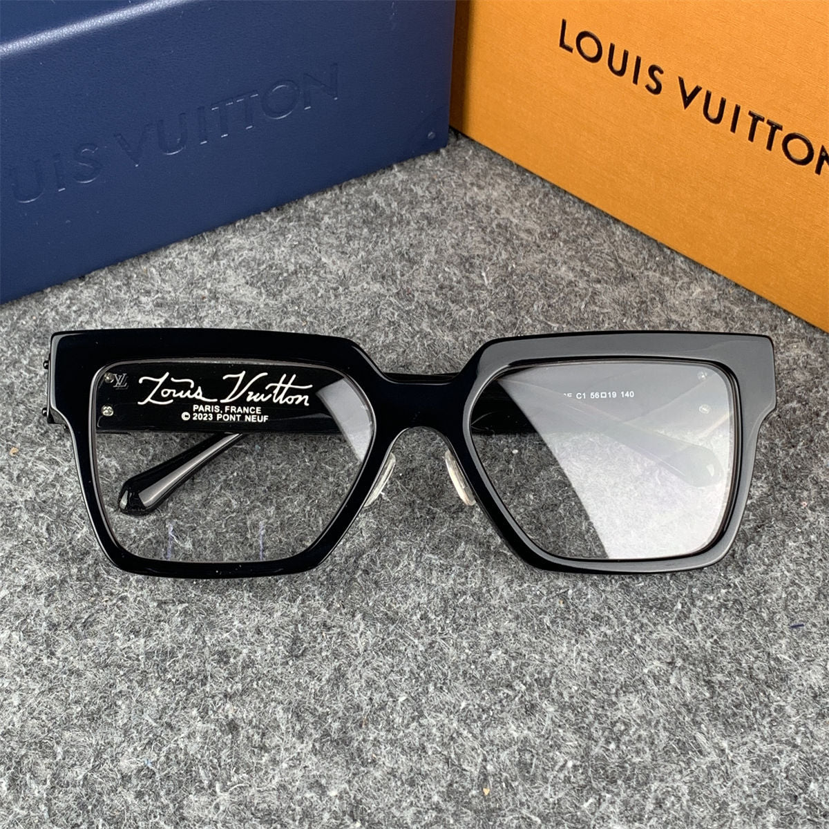 LV  Acetate 1.1 Millionaires Eyeglasses 'Black'