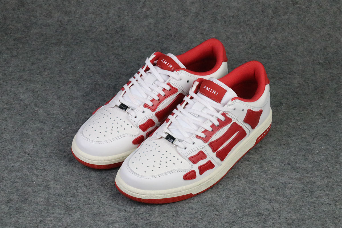 Amiri Skel Top Low 'White Red'