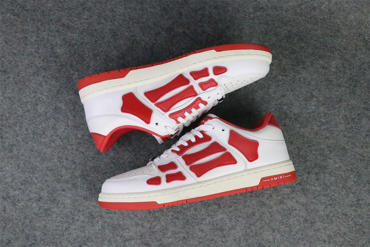 Amiri Skel Top Low 'White Red'