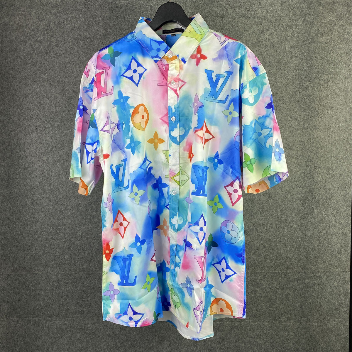 LV Multicolor Watercolor Monogram Short-Sleeve Shirt 'Multicolor'