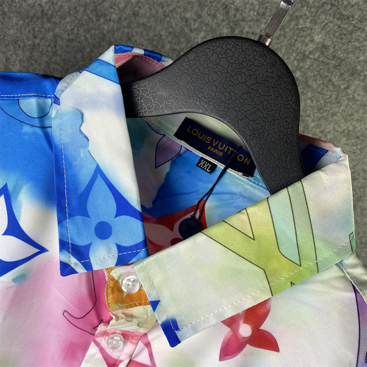LV Multicolor Watercolor Monogram Short-Sleeve Shirt 'Multicolor'