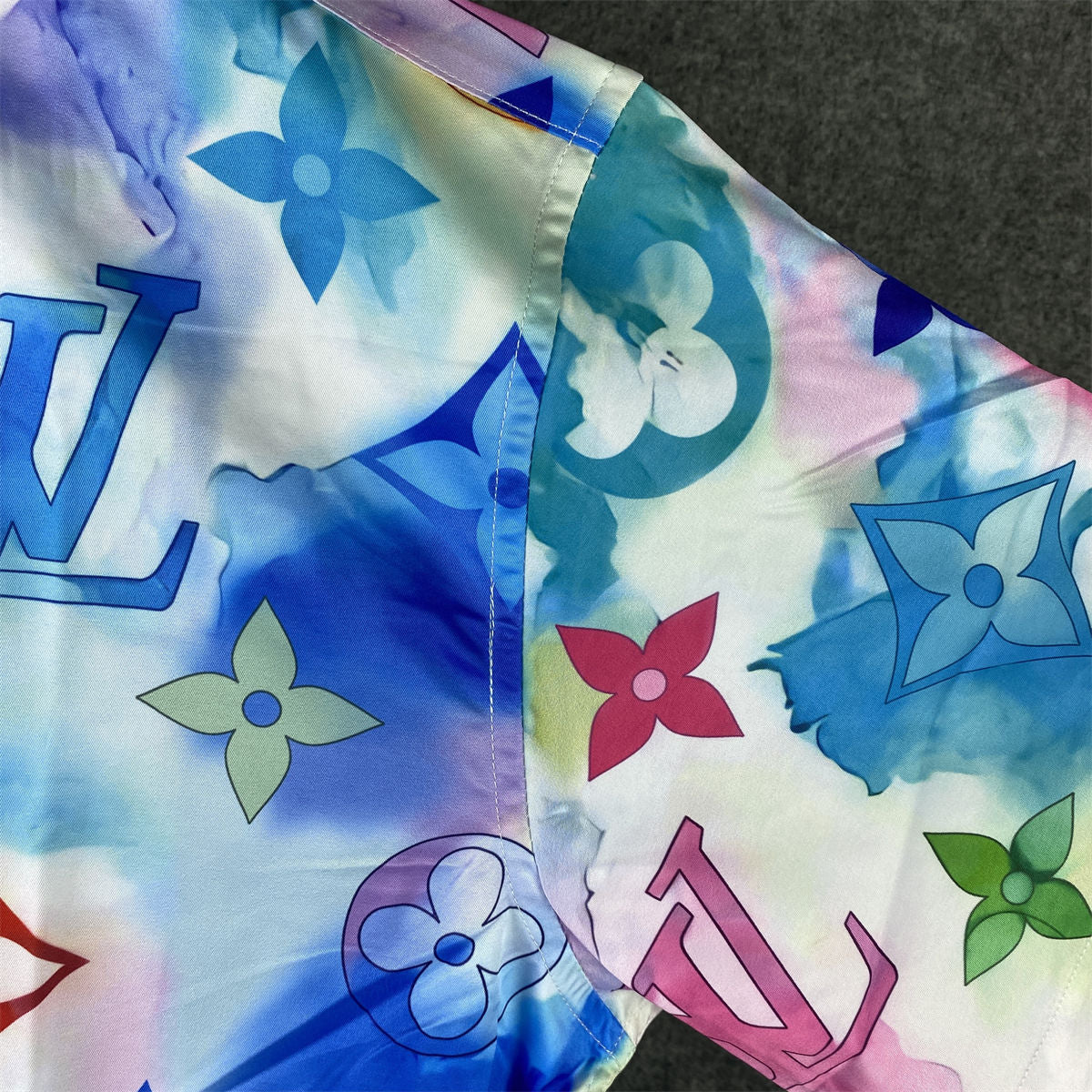 LV Multicolor Watercolor Monogram Short-Sleeve Shirt 'Multicolor'