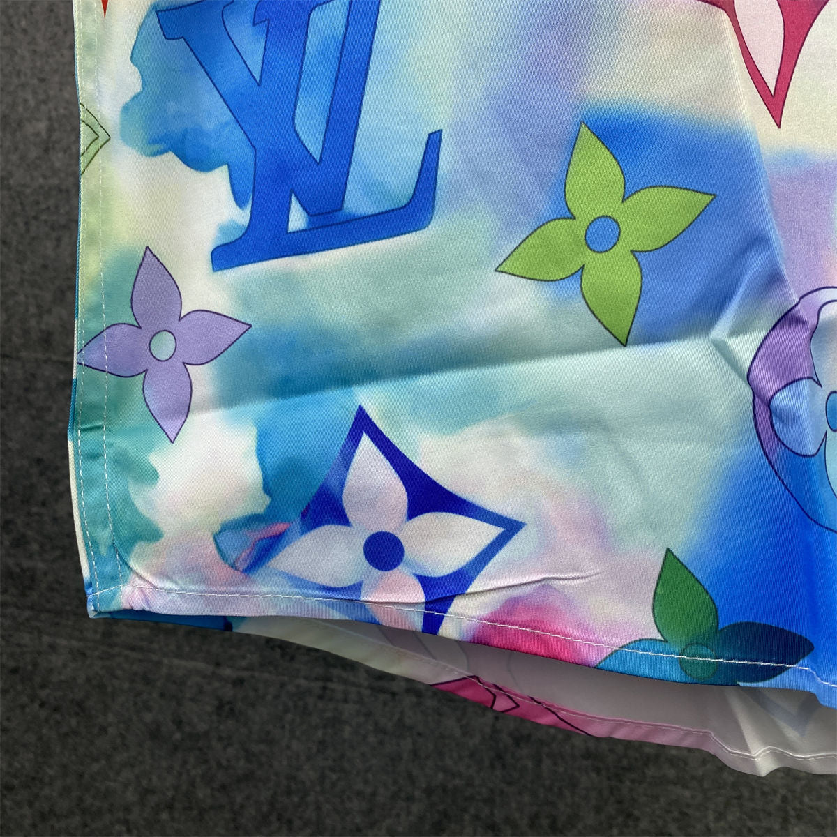 LV Multicolor Watercolor Monogram Short-Sleeve Shirt 'Multicolor'