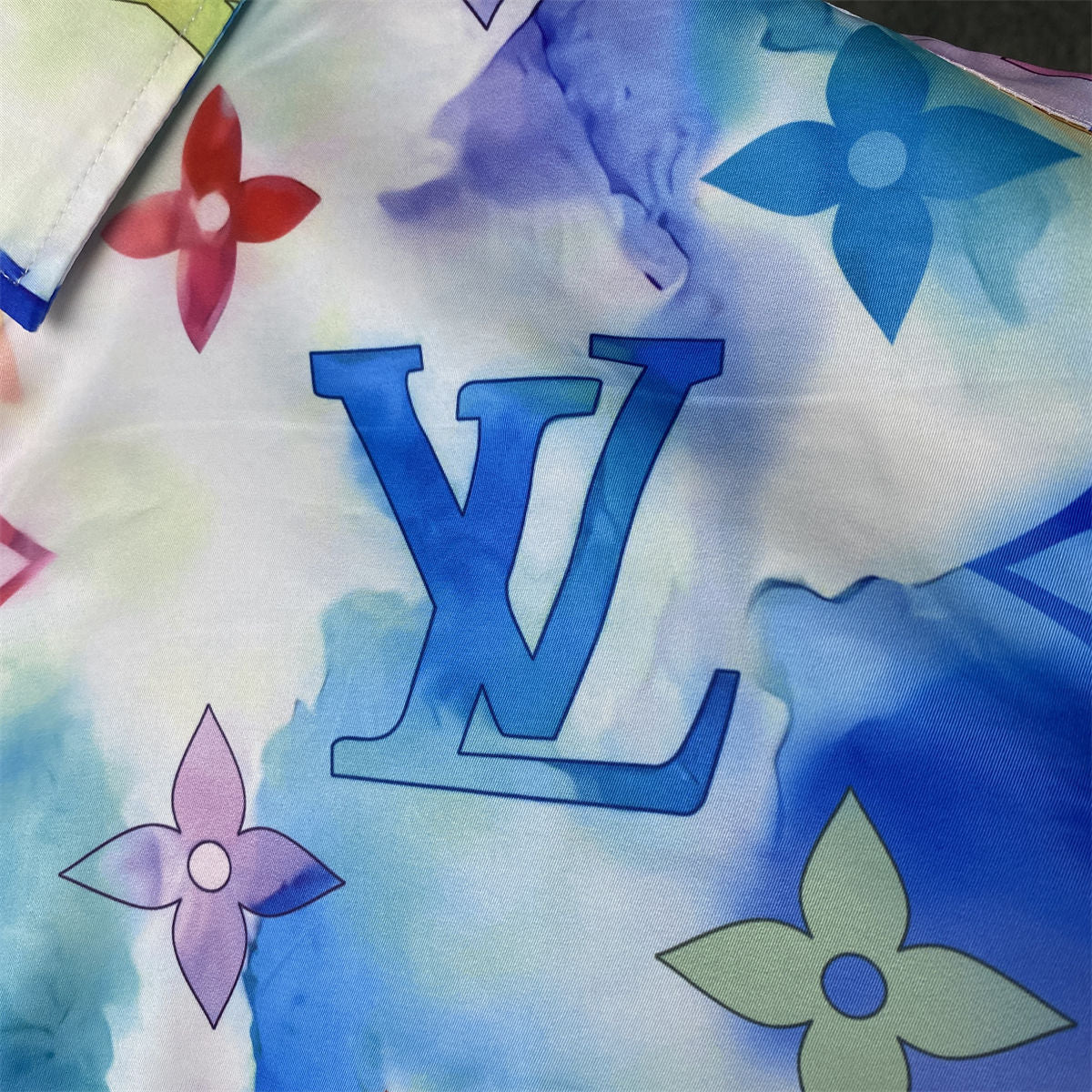 LV Multicolor Watercolor Monogram Short-Sleeve Shirt 'Multicolor'