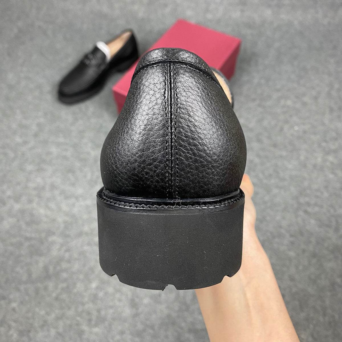 Salvatore Ferragamo Gancini Lug Sole Loafers 'Black'