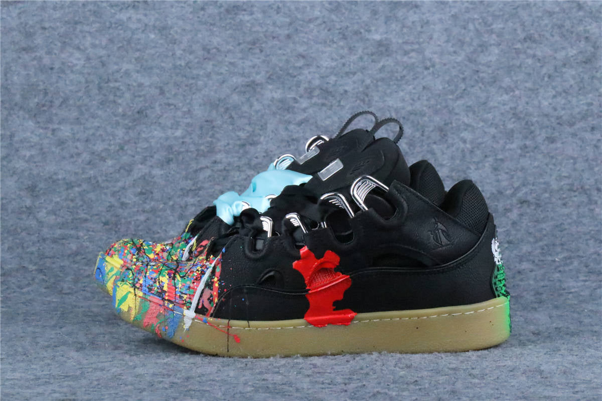 Gallery Dept. x Lanvin Curb Sneakers 'Paint Drip - Black'