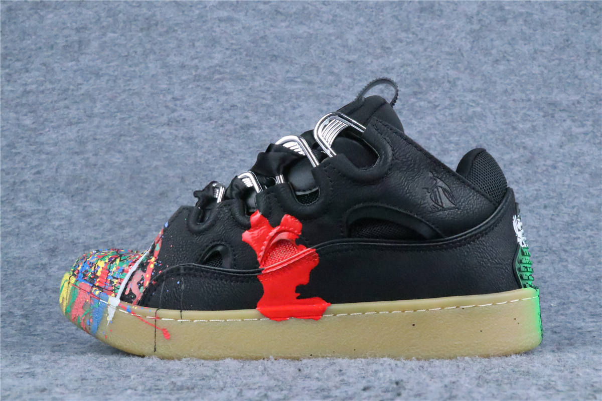 Gallery Dept. x Lanvin Curb Sneakers 'Paint Drip - Black'