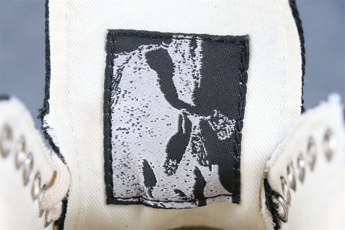 Rick Owens DRKSHDW Scarpe Denim Vintage Sneaker 'Black Milk'