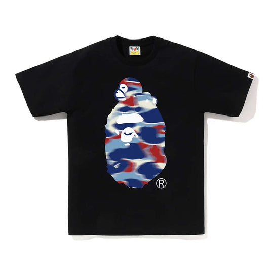 Bape Screen Camo Milo Big Ape Head Tee Black Blue Red