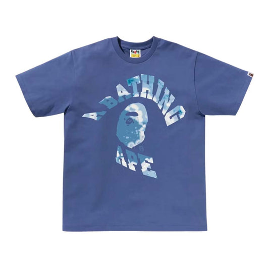 BAPE Tie Dye Twist College Tee Navy
