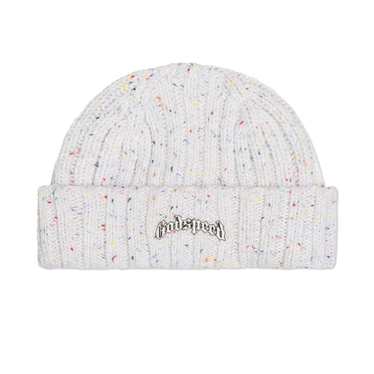 Godspeed OG Logo Emblem Beanie Birthday Cake White