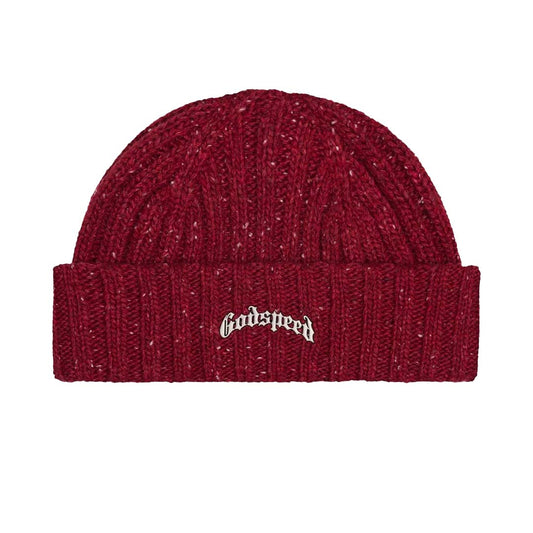 Godspeed OG Logo Emblem Beanie Burgundy Speckle
