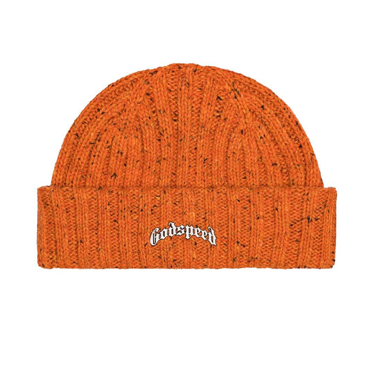 Godspeed OG Logo Emblem Beanie Orange Speckle
