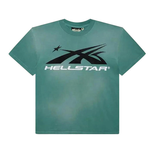 Hellstar Sports Logo Gel Tee Washed Teal
