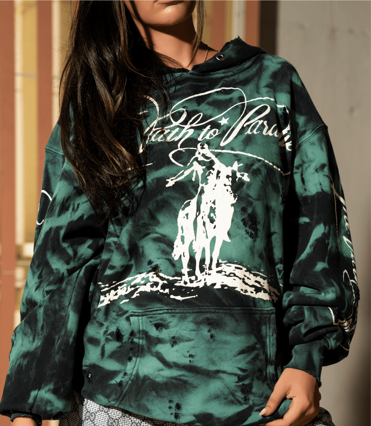 Hellstar Studios Green Marble Paradise Hoodie