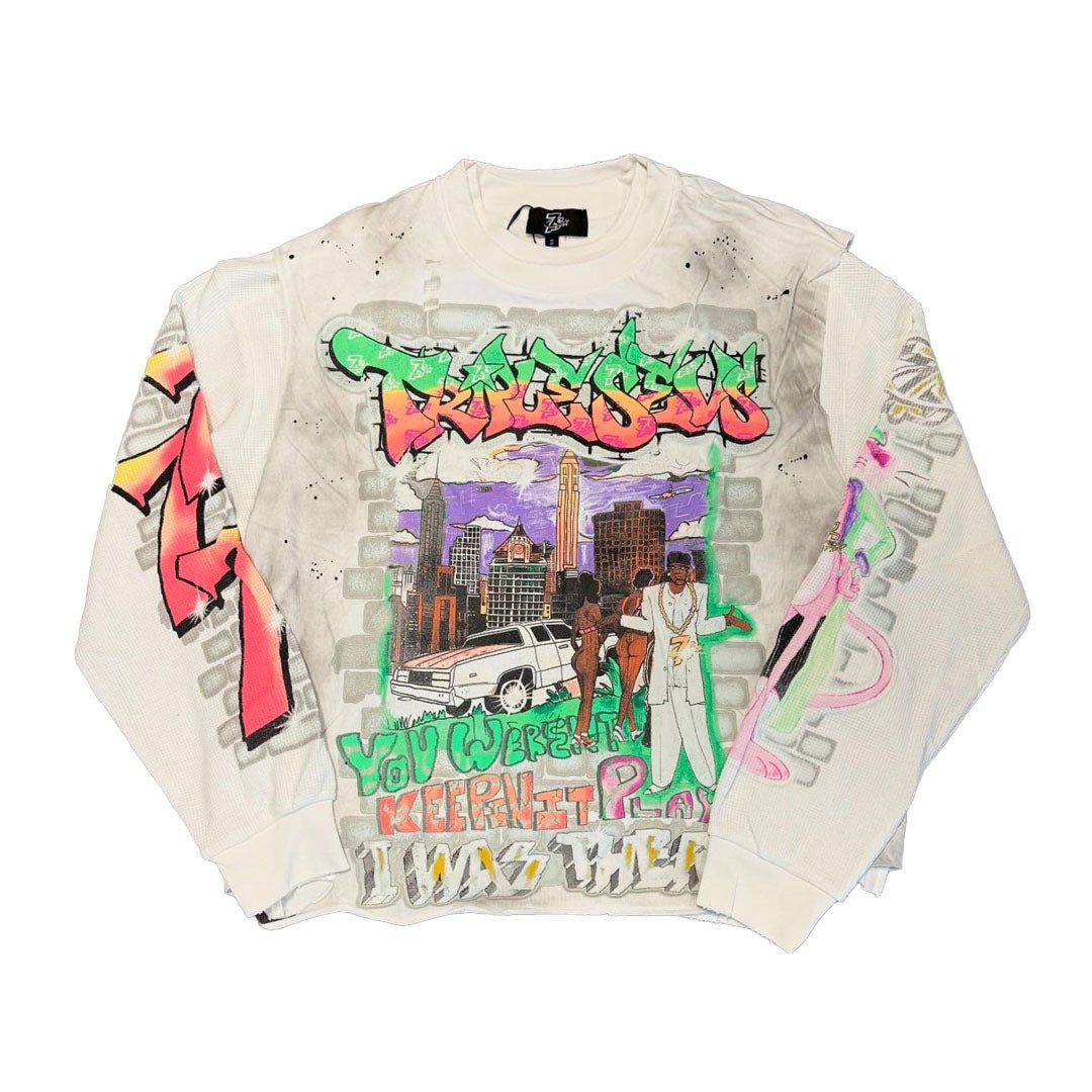 Triple Sevens Player Long Sleeve Thermal White Tee