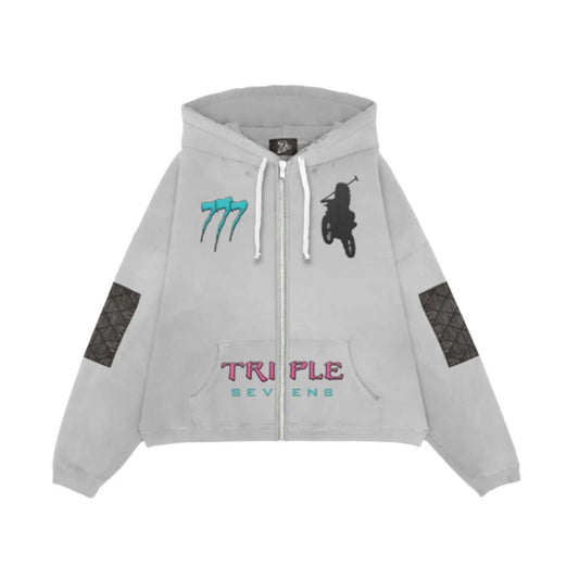 Triple Sevens Vice Grey Zip Up Hoodie