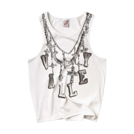 Vale Forever Chains Tank Top 2 Pack White